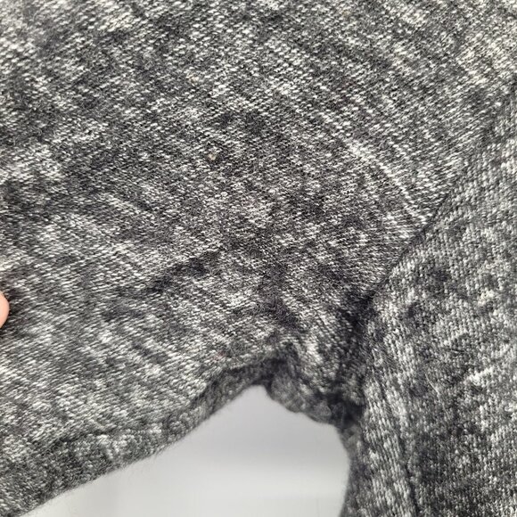 Eileen fisher Womens gray medium sweater wool shark bites hem - Picture 6 of 8